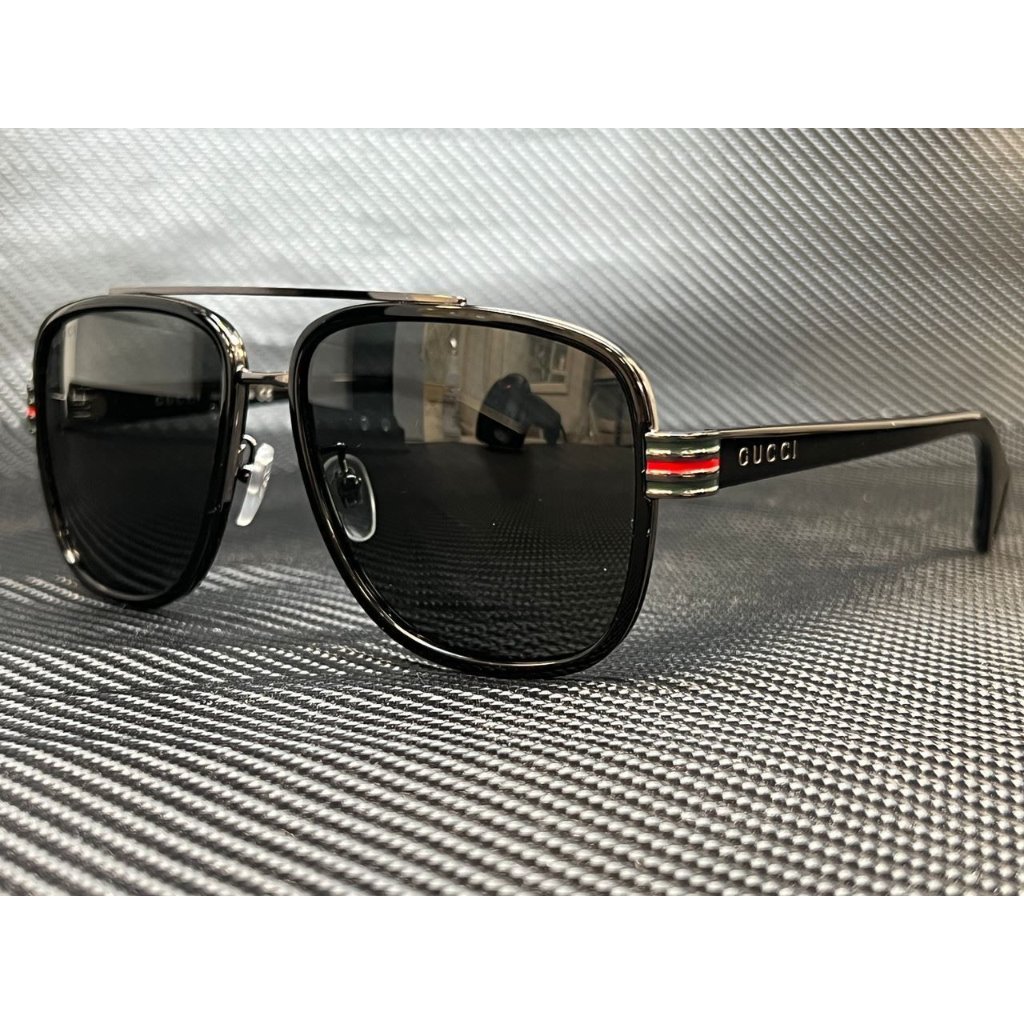 Gucci Black Aviator 58mm Men Sunglasses